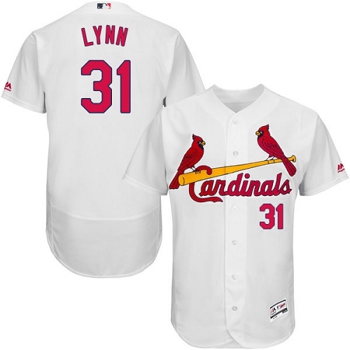 Cardinals #31 Lance Lynn White Flexbase Authentic Collection Stitched MLB Jersey
